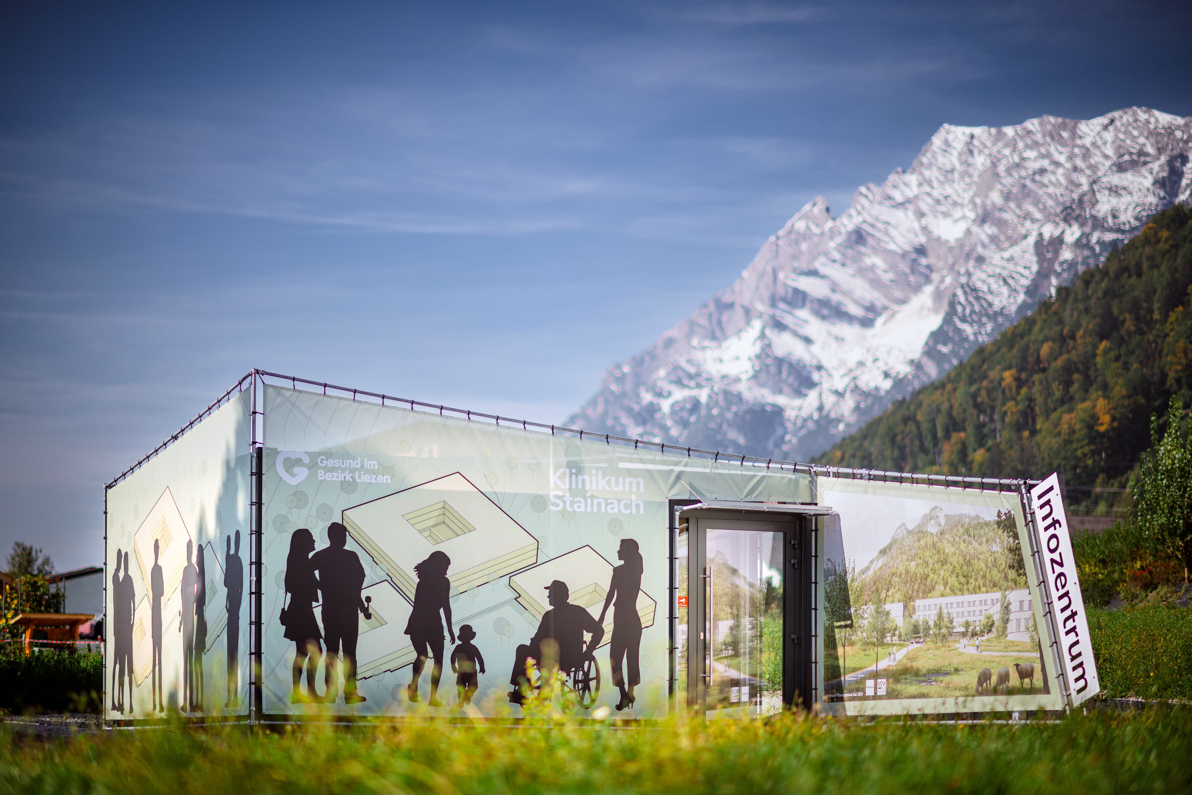 Der Container informierte über die Gesundheitsstrategie nur für kurze Zeit. Diese Woche wurde er abgebaut.