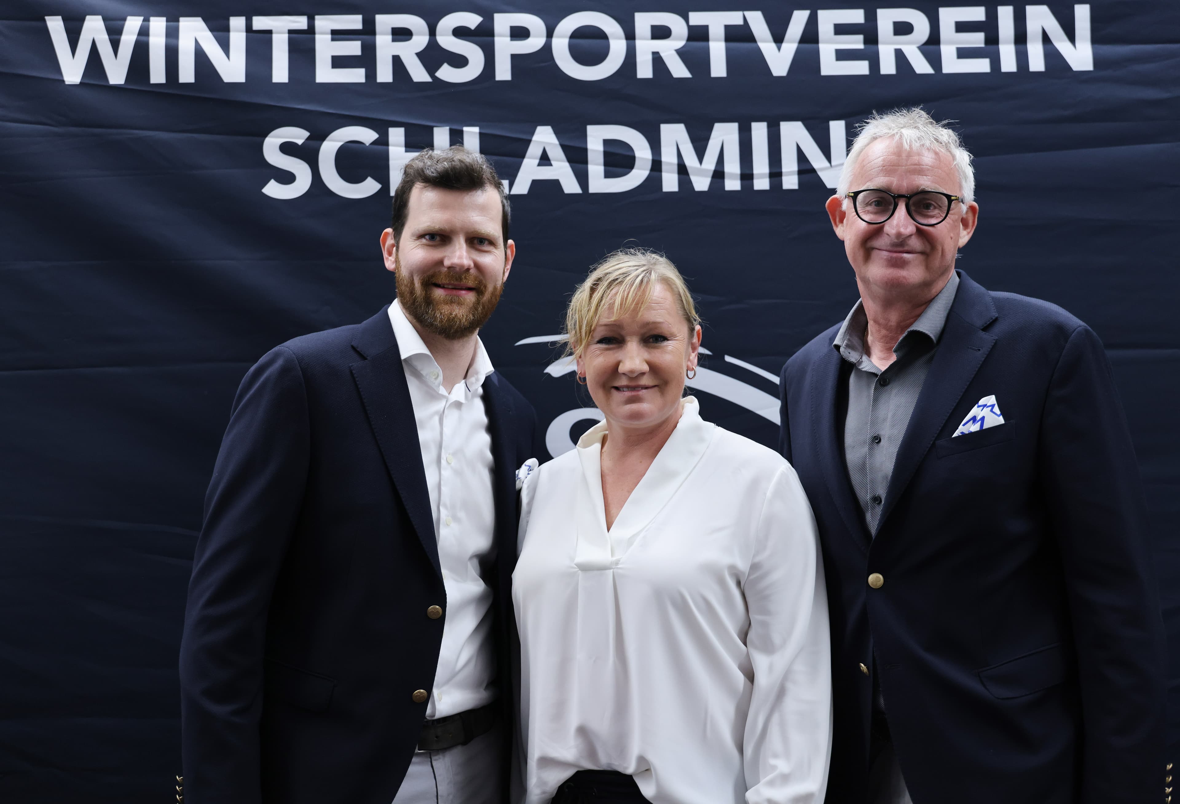 Obmann Georg Skopek, Präsidentin des ÖSV-Landesverbands Renate Götschl und Obmann-Stv. Andreas Schwab.